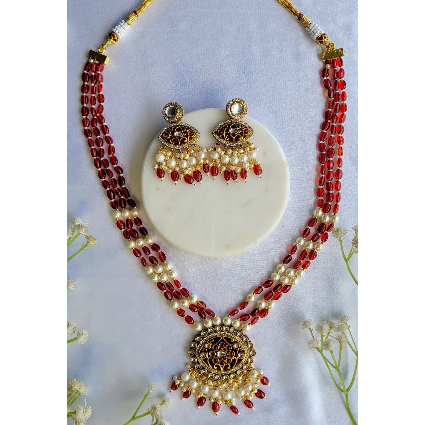 RED RANJITA NECKLACE SET